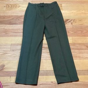 St. Moritz Dress Slacks, size 10, olive green pockets, zipper front, cotton poly